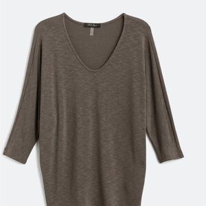 Chic Brown V-Neck Top